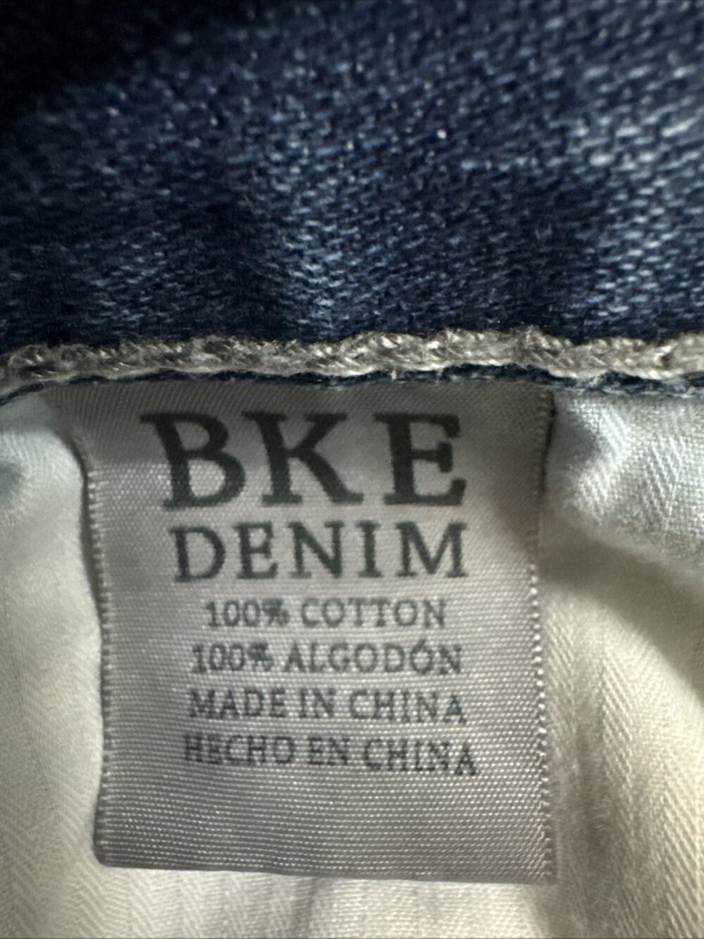 BKE Tyler Jeans Mens 36 S Blue Denim Straight Mid Embroidered Relaxed 36x29 - Picture 9 of 12